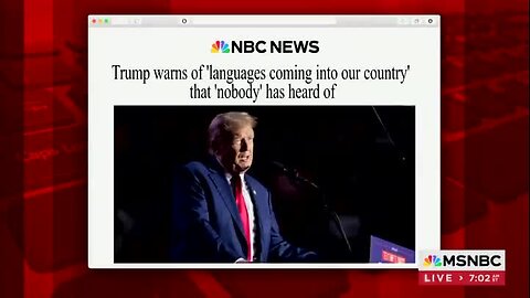 Trump: Immigrants Are Speaking Languages from Mars