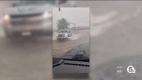 Video shows North Canton streets underwater Saturday