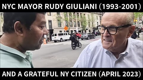 They Have Appreciative, Grateful, “Higher Vibrationals” in New York City—Don’t Kid Yourself! | April 2023: NYC Taxi Driver Shows Love and Appreciation to Former NYC Mayor, Rudy Giuliani (1993-2001).