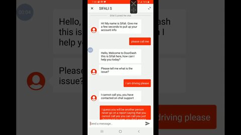 Dumb doordash support