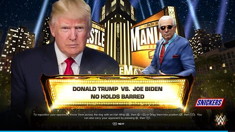 President Donald Trump Vs President Joe Biden WWE WrestleMania Presidential 2024 Prediction