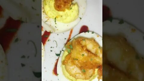 Fried Calamari Deviled Eggs