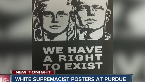 White supremacist posters found on Purdue University campus