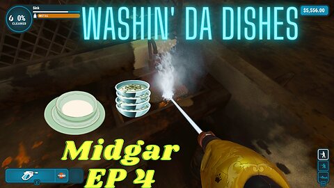 Washing Pots & Pans Barefoot in the Bar PowerWash Simulator