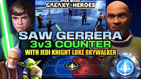 [3v3] SAW GERRERA COUNTER w/JKLS, HODA, OLD BEN KENOBI - SWGOH/GAC