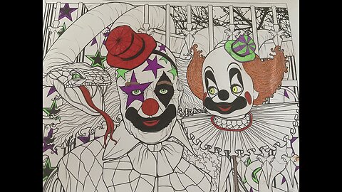 Coloring Wicked Wednesday Clown Town 2