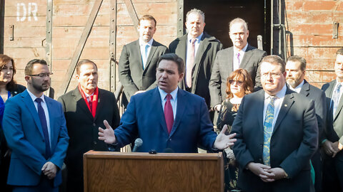 Governor Ron DeSantis Attends the Holocaust Boxcar Experience