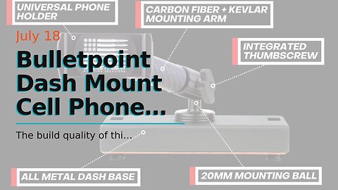 Bulletpoint Dash Mount Cell Phone Holder RAM Truck Compatible (2019+ 1500, 2500, 3500 and TRX)...