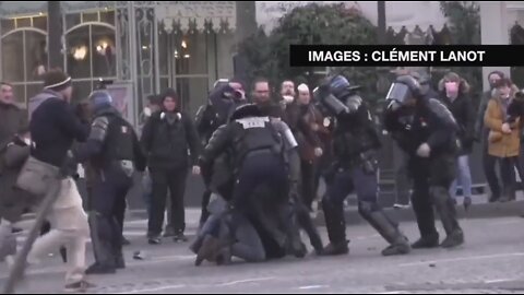 Répression ultra violente et démesurée par les policiers sur les manifestants français