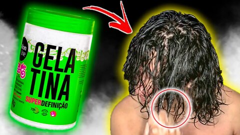 finalizando com GELATINA SUPER DEFINIÇÃO da Salon Line em Cabelo Ondulado Masculino