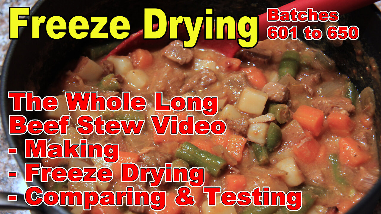 The Whole Long Beef Stew Video Making Freeze Drying Comparing Rehydrating And Testing 7024