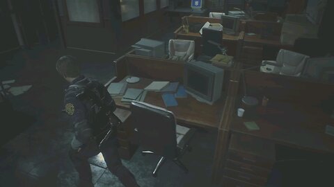 Resident evil 2 remake, leon B, part 2, old chest is stronger than a metal grate walkway leon.