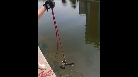 Magnet Fishing a Candy Cane for Christmas! 😂 #magnetfishing