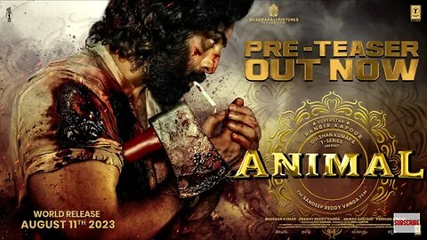 ANIMAL Pre-Teaser | Ranbir Kapoor | Sandeep Reddy Vanga | Bhushan Kumar | 01st December 2023