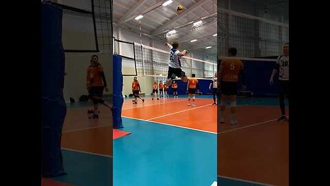 practicing volleyball strokes