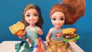 Dollhouse Hamburger and Sandwich DIY - Miniature Hamburger and Sandwich - Polymer Clay Food