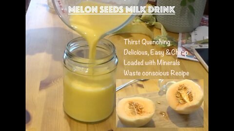 How i make slimming plant milk with melon seeds. Perfect for Weight loss diet. Very low calories