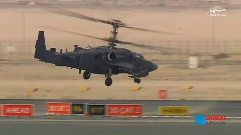 FULL VIDEO RUSSIAN KA-52 AEROBATICS FLIGHT IN DUBAI 2023 AIRSHOW