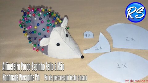 Alfineteiro Porco-Espinho Feito à Mão - Handmade Porcupine Pin - EP 136