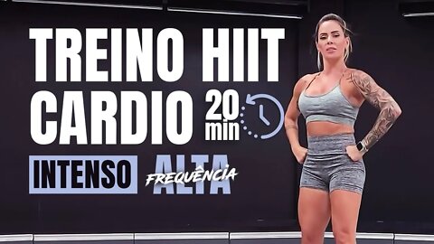 Cardio HIIT Super Intenso | Alta Frequencia Cardiaca | Queime muita caloria | 20 min | Em casa