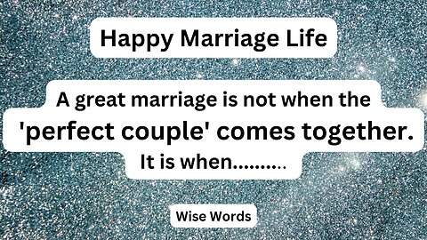 Successful Marriage Life