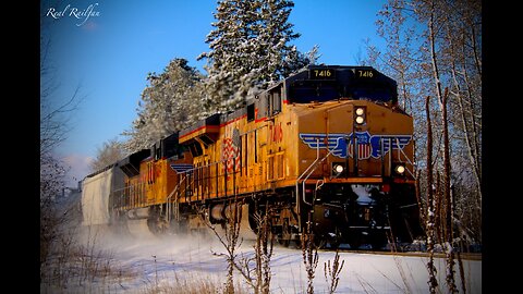 BNSF Baretable, Union Pacific and Minnesota Winter Snow - Hinckley Sub