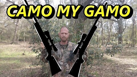 Making my GAMO, CAMO! Blind guy paints his air rifles camouflage. Easy DIY project.