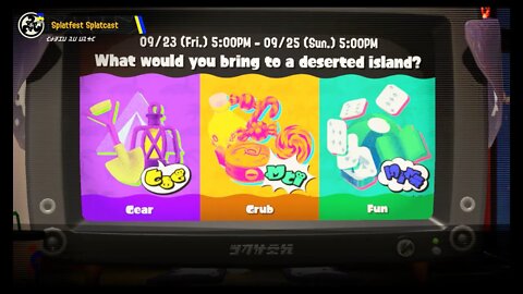 Splatoon 3 - Splatfest #1 (Global) Announcement: Gear vs. Grub vs. Fun