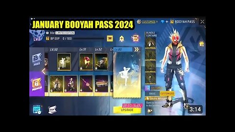 January Booyah Pass 2024 | Free Fire January Month Booyah Pass 2024 | First Booyah Pass 2024