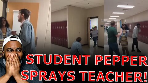 Female Student PEPPER SPRAYS Teacher After Having Her Phone Taken Away For Cheating During Class!