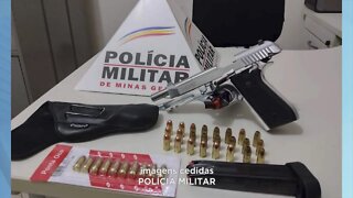 Cidade de Chalé: homem é preso com arma e munições dentro de bar nesta quinta-feira