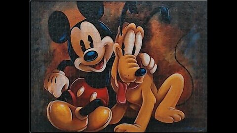 Mickey and Pluto 1000 Piece Jigsaw Puzzle Time Lapse