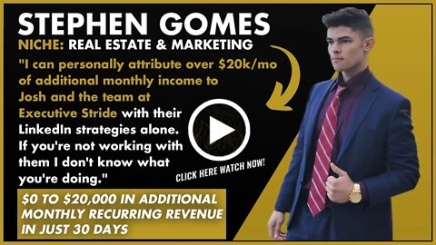 Realtor Media Leads - Stephen Gomes Testimonial | ExecutiveStride.com - Josh Pocock