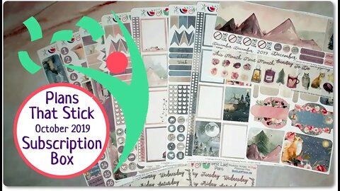 Plans That Stick Planner Sticker Subscription Box - October 2019 - Leafy Treetops, EC, HP, BuJo