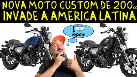 Nova Moto CUSTOM de 200cc INVADE a América Latina. Se o VENTO VIRA é Tchau TR150, METEOR e AFINS