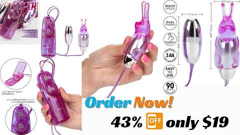 CalExotics Dual Bunny Teaser Double Bullet Vibrator with Rabbit Tickler Adult Vibe Eggs Massagers