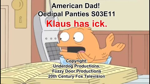 #AmericanDad #Cureforick American Dad! Klaus has ick. Clip