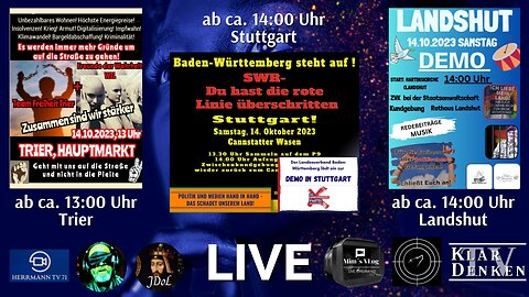 🔴💥LIVE aus Trier, Landshut und Stuttgart