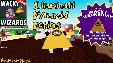 AndersonPlays Roblox Wacky Wizards 👁️‍🗨️NEW INGREDIENT! UPDATE - How to Get Illuminati Pyramid