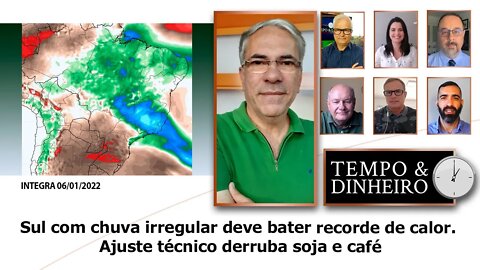 Sul com chuva irregular deve bater recorde de calor. Ajuste técnico derruba soja e café