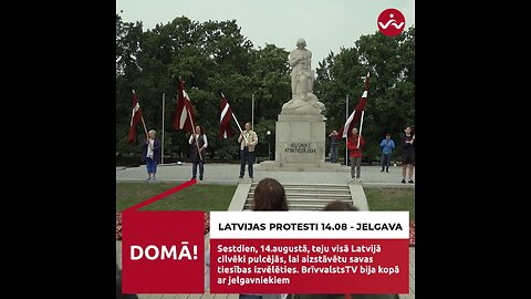 Protests pret obligāto potēšanu Jelgavā /14.08.20221/