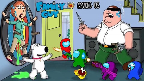 among us vs family guy fight #amongus #familyguy #tvwomen