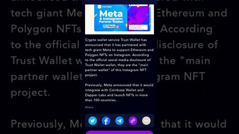 BULL SIGNAL FOR TRUSTWALLET, INSTAGRAM INTO NFTS #cryptoinvesting #cryptomarketnews #nftmarketplace