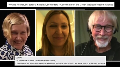 Viviane Fischer and Dr. Zafeiria Kakaletri - Coordinator of the Greek Medical Freedom Alliance