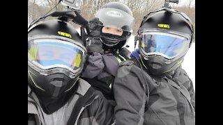 Our FIRST snowmobile Vlog. Vlog #1