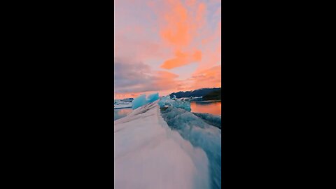 A cold but such a beautiful sunset in Iceland