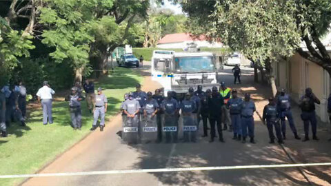 Watch: Julius Malema Outside Mahlamba Ndlopfu The Chief Official Residence Of The President