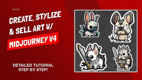 How To Create, Stylize, And SELL Midjourney Art - Stickers, Shirts, Etc | Step-by-Step Tutorial