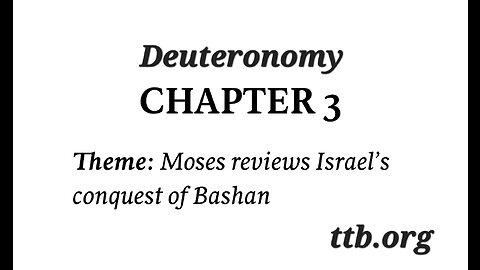 Deuteronomy Chapter 3 (Bible Study)