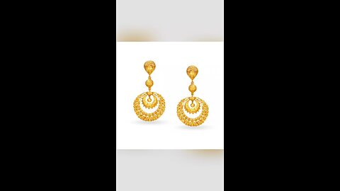 gold chandbali earrings design